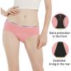 imageINNERSY Big Girls Period Panties Menstrual Underwear for First Period Starter 3PackRefreshing Blue Pink Polka Dots