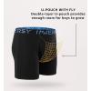 imageINNERSY Boys Underwear Stretchy Cotton Soft Boxer Briefs for 618 Teen Boys 5 Pack4 Black With Color Waistband