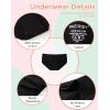 imageINNERSY Girls Cotton Underwear Teen Comfortable Panties Size 816 Briefs 6 PackAll Black