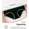 imageINNERSY Girls Cotton Underwear Teen Comfortable Panties Size 816 Briefs 6 PackBlack With Neon Hem