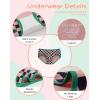 imageINNERSY Girls Cotton Underwear Teen Comfortable Panties Size 816 Briefs 6 PackRedYellow StarsGreenPlaidPurpleRaindrop