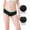 imageINNERSY Girls Period Underwear Hipster Cotton Menstrual Panties for Teens 6 PackBlack