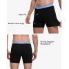imageINNERSY Mens Boxer Briefs Cotton Stretchy Underwear 7 Pack for a WeekWeekly Black