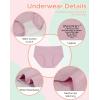 imageINNERSY Teen Girls Underwear Cotton Stretch Briefs Comfy Mid Rise Panties 6 PackPastel Garden