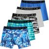 imageINNERSY Boys Underwear Stretchy Cotton Soft Boxer Briefs for 618 Teen Boys 5 PackGrayBuleCamouflage