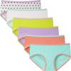 imageINNERSY Girls Cotton Underwear Teen Comfortable Panties Size 816 Briefs 6 Pack1 Dot5 Colors
