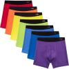 imageINNERSY Mens Boxer Briefs Cotton Stretchy Underwear 7 Pack for a WeekBright Rainbow