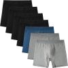 imageINNERSY Mens Boxer Briefs Cotton Stretchy Underwear 7 Pack for a WeekSpace Gray