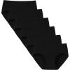 imageINNERSY Teen Girls Underwear Cotton Stretch Briefs Comfy Mid Rise Panties 6 PackSolid Black