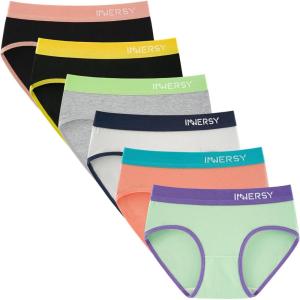 imageINNERSY Big Girls Underwear Age 816 Teens Cotton Briefs No Wedgies Panties 6 PackBasics