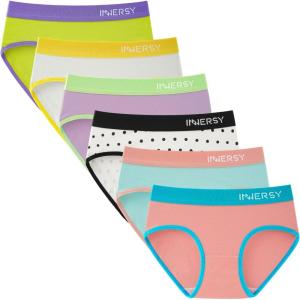 imageINNERSY Big Girls Underwear Age 816 Teens Cotton Briefs No Wedgies Panties 6 PackBrights
