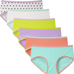 imageINNERSY Girls Cotton Underwear Teen Comfortable Panties Size 816 Briefs 6 Pack1 Dot5 Colors