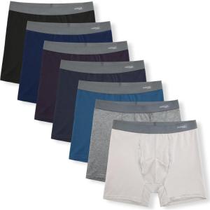 imageINNERSY Mens Boxer Briefs Cotton Stretchy Underwear 7 Pack for a WeekBasics