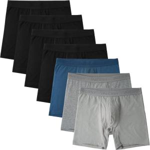 imageINNERSY Mens Boxer Briefs Cotton Stretchy Underwear 7 Pack for a WeekSpace Gray