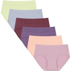 imageINNERSY Teen Girls Underwear Cotton Stretch Briefs Comfy Mid Rise Panties 6 PackPastel Garden