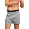 imageINNERSY Mens Cotton Knit Boxer Shorts Loose Fit Soft Lounge Underwear 4PackBlackGreyPalace BluePlacid Blue