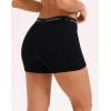 imageINNERSY Womens 4quot Inseam Boxers Briefs Cotton Boyshorts Underwear Ladies Panties 3Pack3 Black