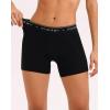 imageINNERSY Womens 4quot Inseam Boxers Briefs Cotton Boyshorts Underwear Ladies Panties 3Pack3 Black