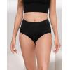 imageINNERSY Womens High Waisted Lace Underwear Full Coverage Silky Nylon Briefs Panties 4PackBlack