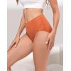 imageINNERSY Womens High Waisted Lace Underwear Full Coverage Silky Nylon Briefs Panties 4PackDark Vintage