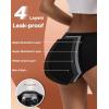 imageINNERSY Womens Hipster Period Underwear Postpartum Teens Menstrual Panties 3PackHeavy Flow Classic Black