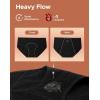 imageINNERSY Womens Hipster Period Underwear Postpartum Teens Menstrual Panties 3PackHeavy Flow Classic Black