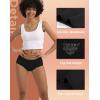 imageINNERSY Womens Hipster Period Underwear Postpartum Teens Menstrual Panties 3PackHeavy Flow Classic Black