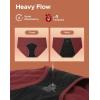imageINNERSY Womens Hipster Period Underwear Postpartum Teens Menstrual Panties 3PackHeavy Flow Maillard Colors