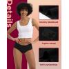 imageINNERSY Womens Hipster Period Underwear Postpartum Teens Menstrual Panties 3PackLight Flow 3 Black