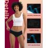 imageINNERSY Womens Hipster Period Underwear Postpartum Teens Menstrual Panties 3PackLight Flow Contrasting Black