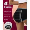 imageINNERSY Womens Hipster Period Underwear Postpartum Teens Menstrual Panties 3PackLight Flow Contrasting Black