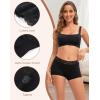 imageINNERSY Womens Lace Underwear Cotton Soft Boyshorts Panties Boxer Briefs 3 PackSolid Black