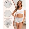 imageINNERSY Womens Lace Underwear Cotton Soft Boyshorts Panties Boxer Briefs 3 PackWhiteBlueGray