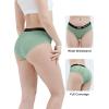 imageINNERSY Womens Underwear Cotton Hipster Panties Mid Rise Briefs Wide Waistband 6 Pack6 Colors With Black Waistband
