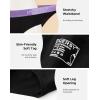 imageINNERSY Womens Underwear Cotton Hipster Panties Mid Rise Briefs Wide Waistband 6 PackColored Black