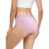 imageINNERSY Womens Underwear Cotton Hipster Panties Mid Rise Briefs Wide Waistband 6 PackDreamy Hues