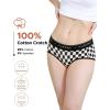 imageINNERSY Womens Underwear Cotton Hipster Panties Mid Rise Briefs Wide Waistband 6 PackFancy Checkers