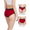 imageINNERSY Womens Underwear Cotton Hipster Panties Mid Rise Briefs Wide Waistband 6 PackFestive Cheer