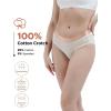 imageINNERSY Womens Underwear Cotton Hipster Panties Mid Rise Briefs Wide Waistband 6 PackLight Series With Wide Band