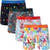 imageINNERSY Mens Mesh Boxer Briefs Cooling Breathable Sports Underwear WFly 4PackGraffiti Art