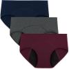 imageINNERSY Womens Hipster Period Underwear Postpartum Teens Menstrual Panties 3PackLight Flow Dark Vintage