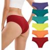 imageINNERSY Womens Underwear Cheeky Hipster Panties Breathable Cotton Panty 6PackRainbow