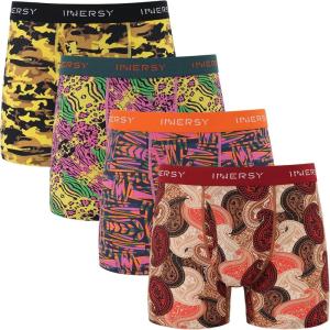 imageINNERSY Mens Mesh Boxer Briefs Cooling Breathable Sports Underwear WFly 4PackTropic Charm