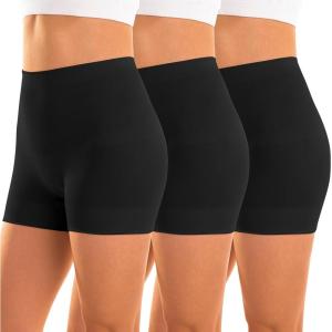 imageINNERSY Womens Boyshorts Shapewear Slip Shorts Tummy Control Shaping Underwear 3PackBlack