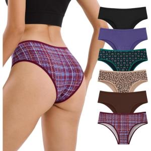 imageINNERSY Womens Underwear Cheeky Hipster Panties Breathable Cotton Panty 6PackFestival