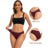 imageINNERSY Womens Cotton Bikini Underwear High Cut Lace Hipster Panties 4PackGorgeous Midnight