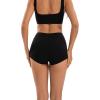 imageINNERSY Womens Cotton Boyshorts Underwear Soft Moisture Wicking Boxer Briefs 4PackShadow Basic
