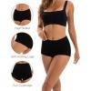 imageINNERSY Womens Cotton Boyshorts Underwear Soft Moisture Wicking Boxer Briefs 4PackShadow Basic