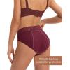 imageINNERSY Womens Cotton Lace Period Underwear Postpartum Hipster Panties Menstrual Bikini Briefs 3 Pack2 BlackRed