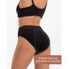 imageINNERSY Womens Cotton Lace Period Underwear Postpartum Hipster Panties Menstrual Bikini Briefs 3 PackBlack